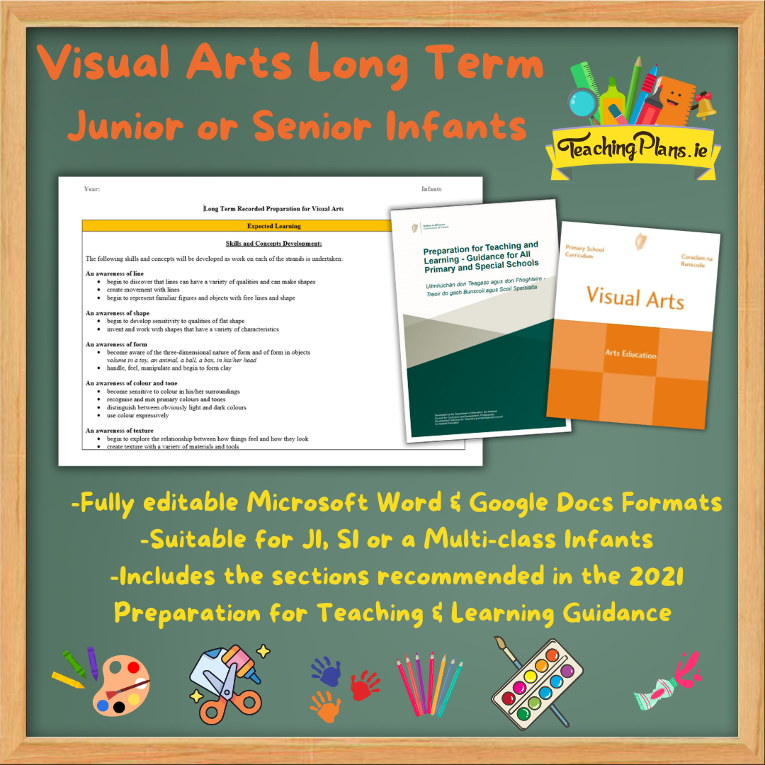 Visual Arts Long Term for Junior or Senior Infants