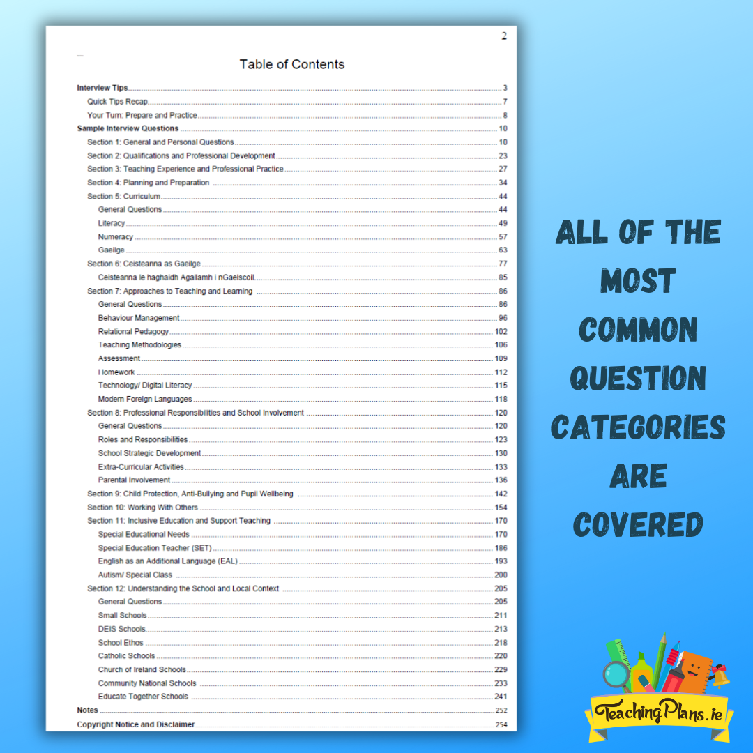 Teaching Post Interview Questions and Sample Answers (Primary) - Image 2