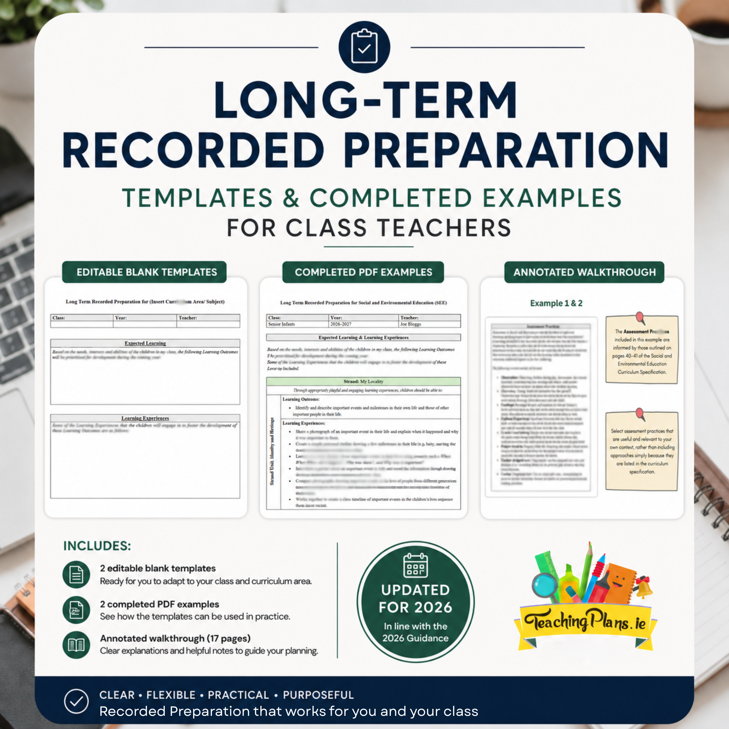 Long Term Recorded Preparation Pack for Class Teachers