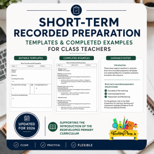 Short Term Recorded Preparation Pack for Class Teachers