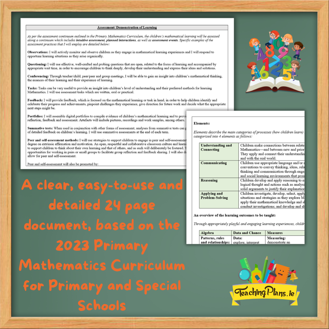 Primary Mathematics Curriculum Long Term Junior Infants - Image 2