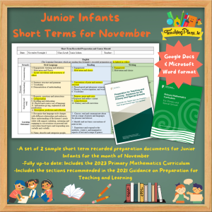 Junior Infants Short Term Recorded Preparation for November