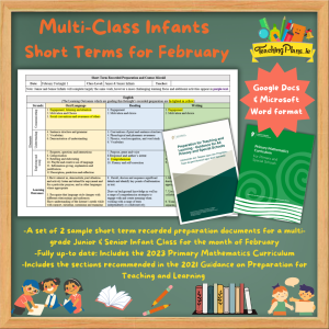 Junior & Senior Infants Short Term Recorded Preparation for February
