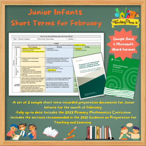Junior Infants Short Term Recorded Preparation for February