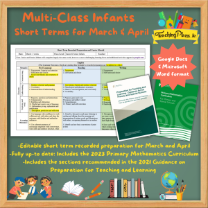 Junior & Senior Infants Short Term Recorded Preparation for March & April