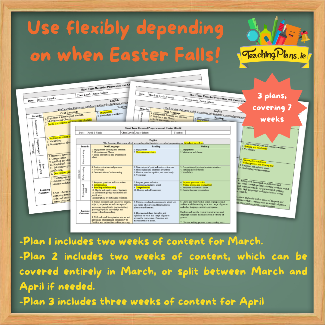 Junior Infants Short Term Recorded Preparation for March & April - Image 2
