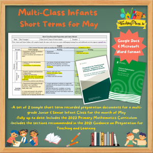 Junior & Senior Infants Short Term Recorded Preparation for May