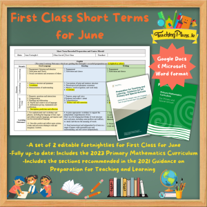 First Class Short Term Recorded Preparation for June