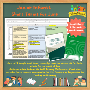 Junior Infants Short Term Recorded Preparation for June