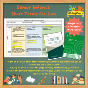 Senior Infants Short Term Recorded Preparation for June