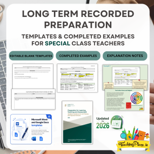 Special Class Long-Term Recorded Preparation Pack (Curriculum Areas/ Subjects)