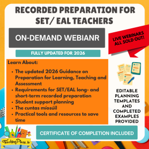 On-Demand Webinar: Recorded Preparation for SET and EAL Teachers